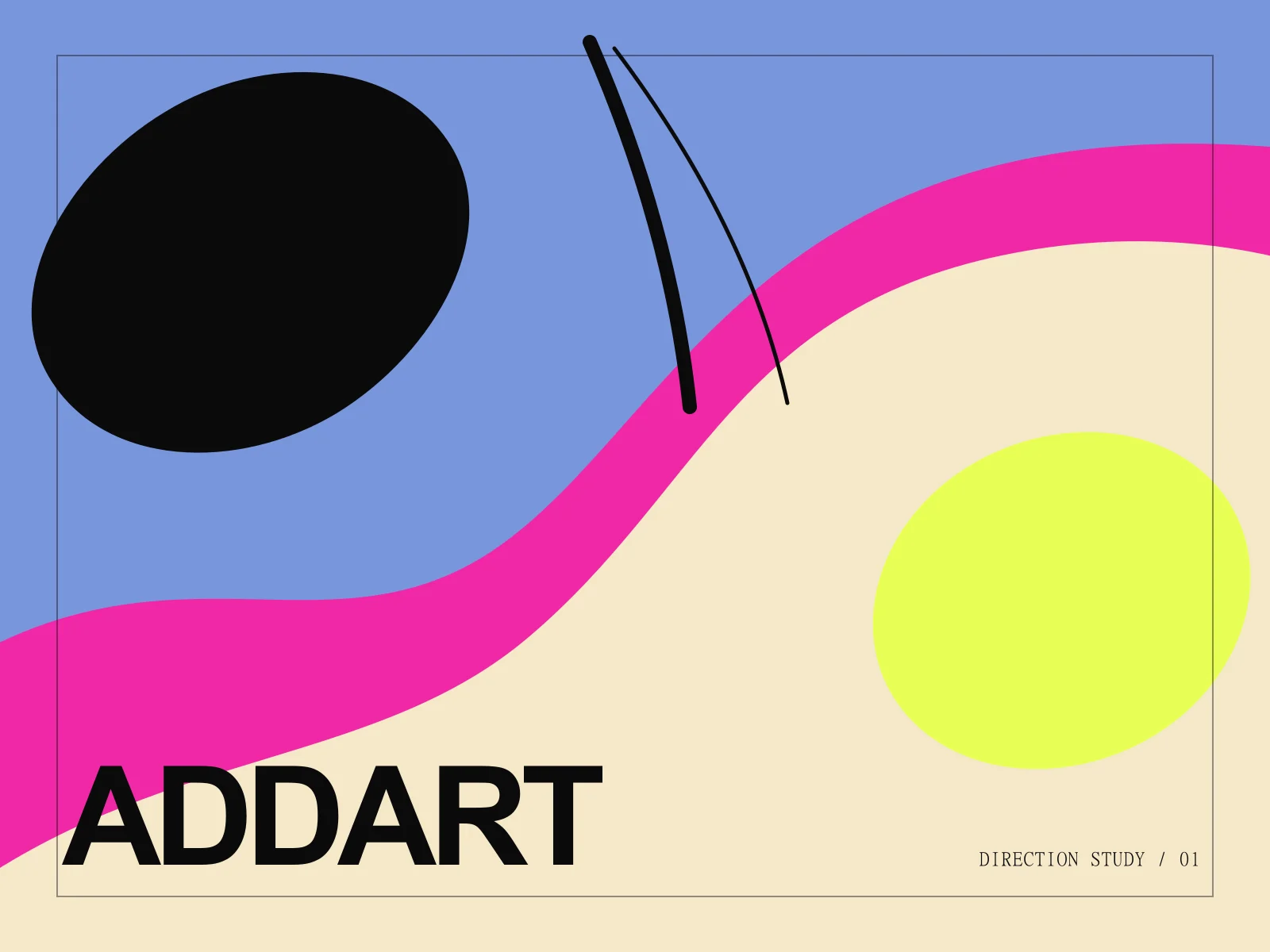 Étude de direction artistique colorée pour le portfolio AddArt