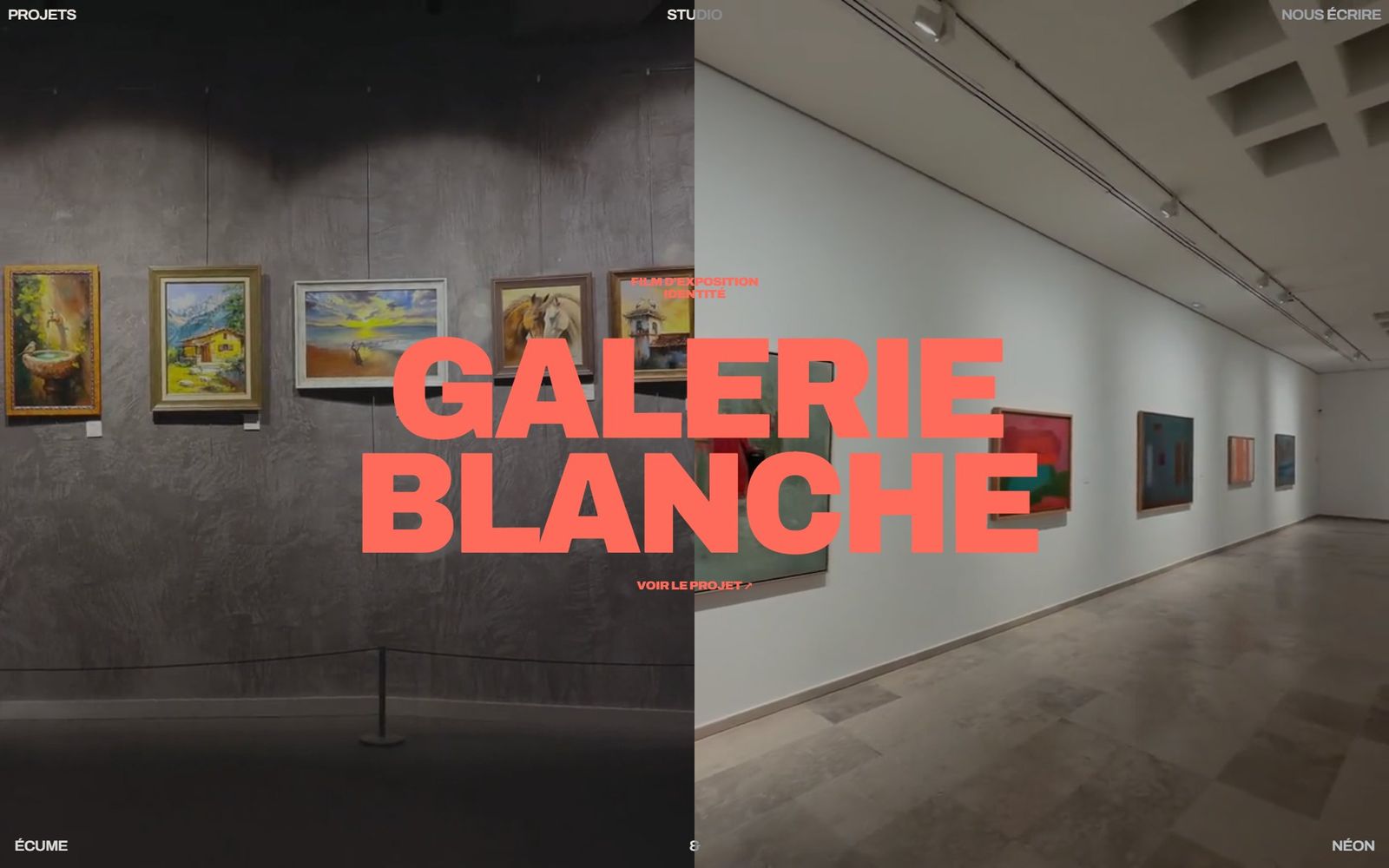 Une galerie : le corail du titre répond aux tableaux.